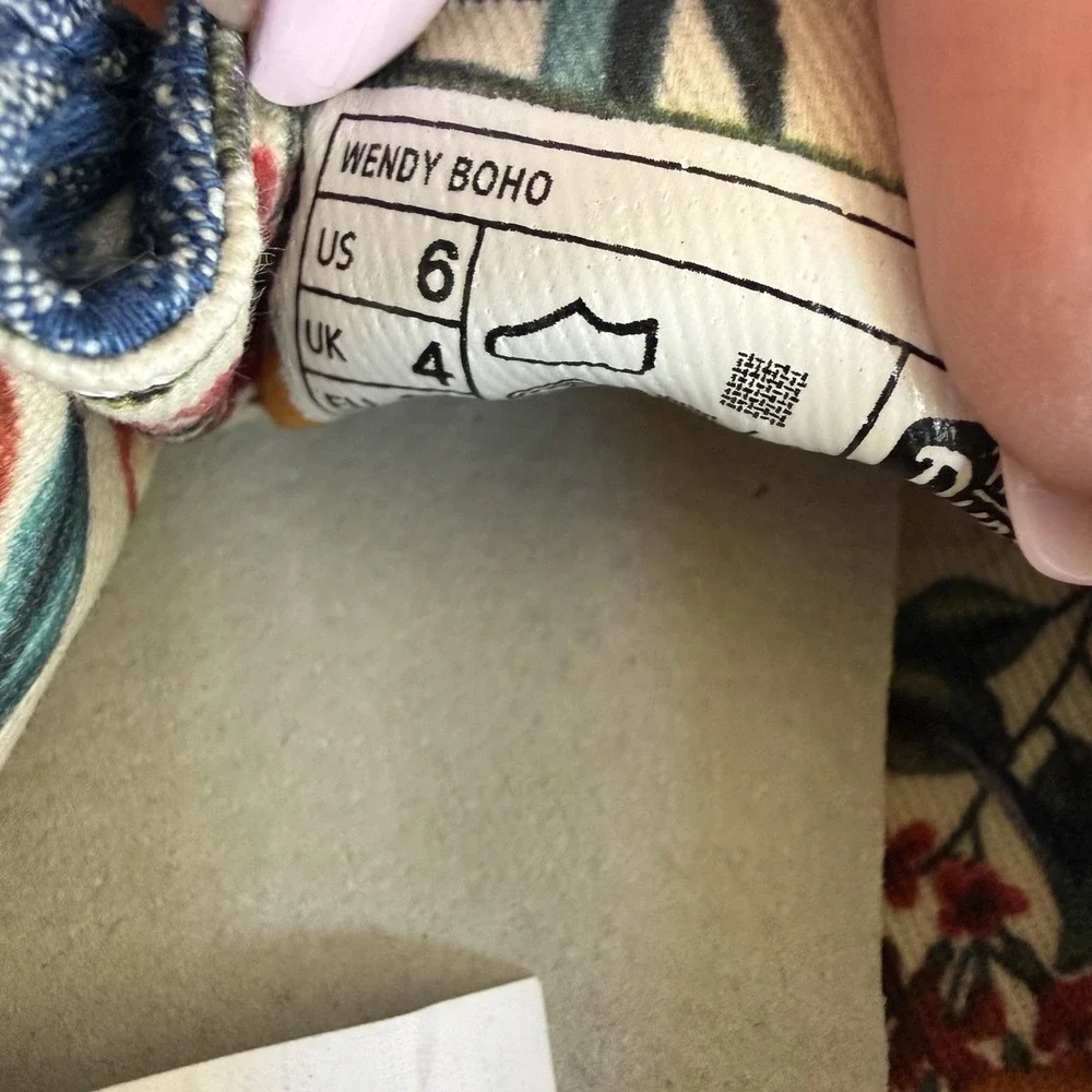 HEY DUDE Wendy Boho Aztec Women's Slip On Shoes Tru Blue US 6
